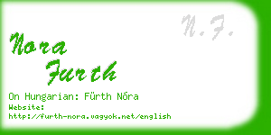 nora furth business card
