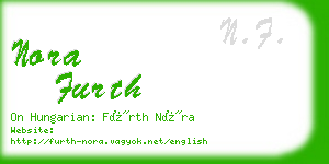 nora furth business card